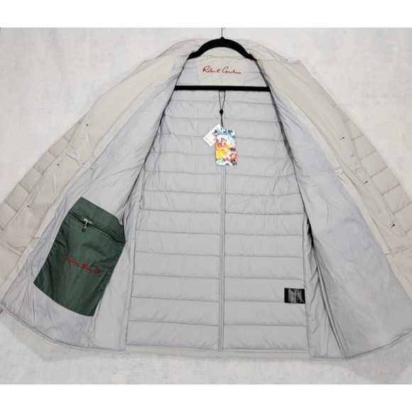 Robert‎ Graham Coat Mens M NEW Devonshire Grey Quilted Dress Single Breasted - Picture 10 of 12